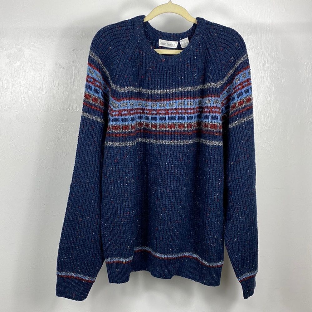 Brian Macneil Knitwear Wool Blend Crew Neck Pullover Sweater